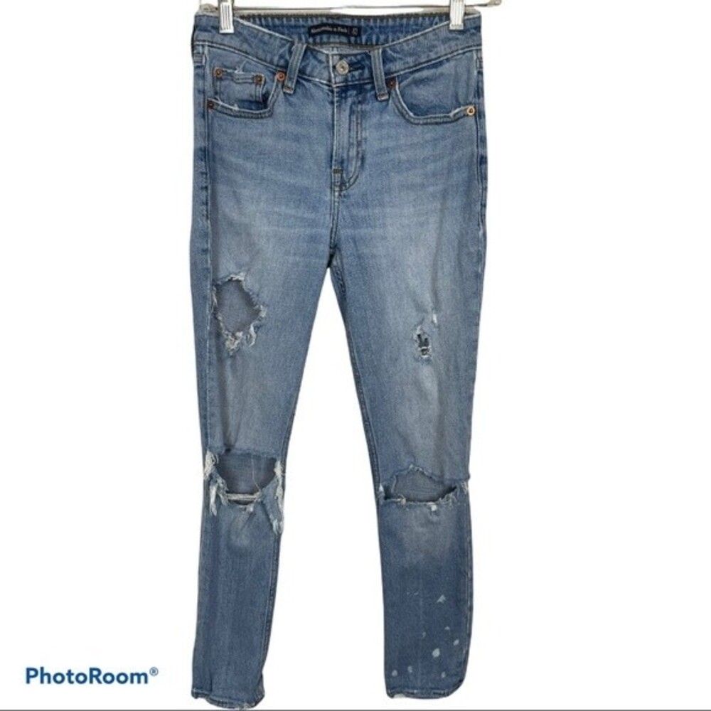 🥑5/$25 Abercrombie & Fitch Distressed skinny jeans 25